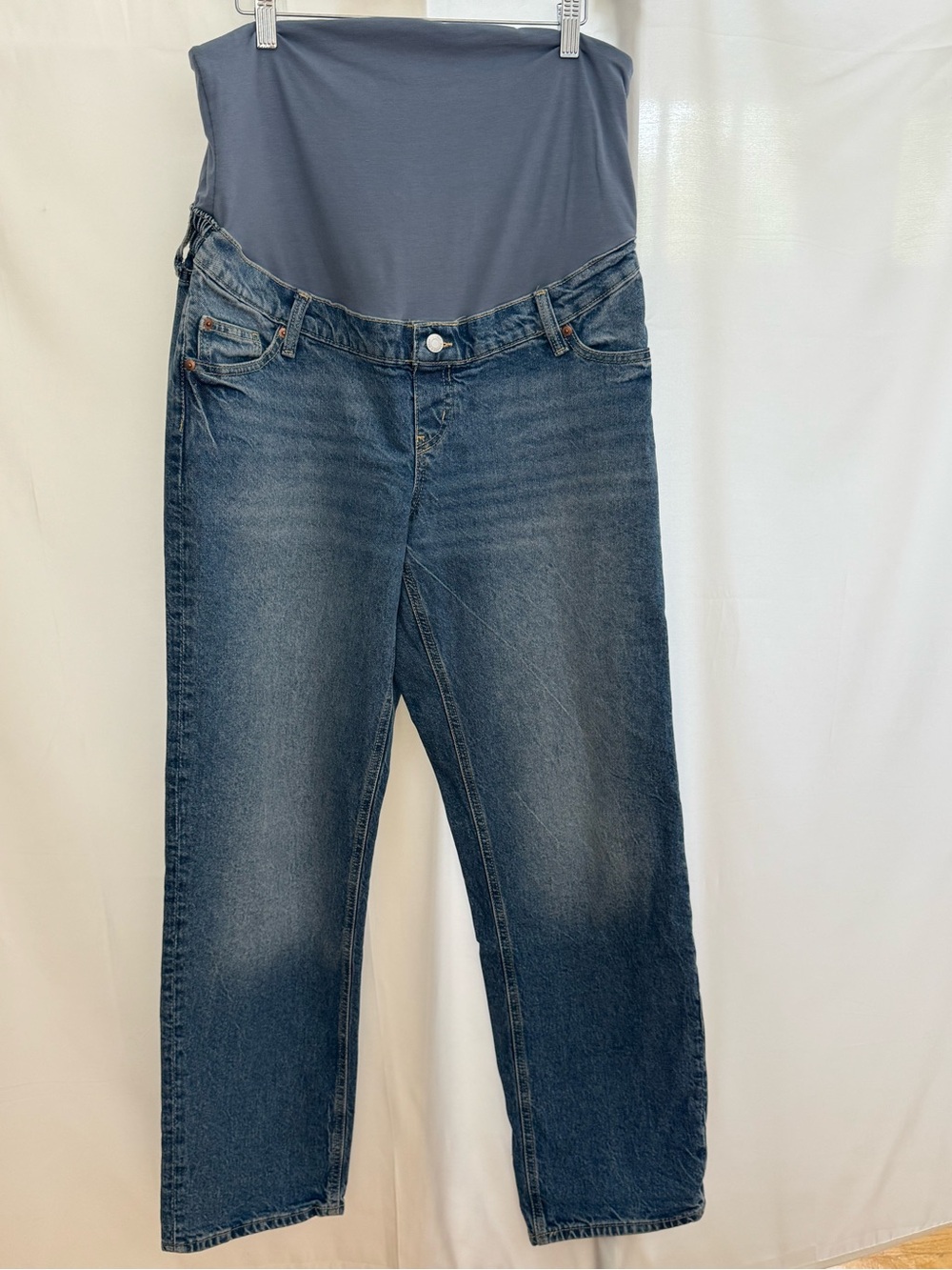 H&M Medium Wash Maternity Jeans with Blue Over the Belly Panel